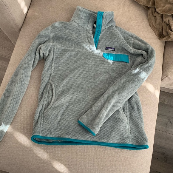 Re-Tool Snap-T Fleece Pullover - Grey/Blue - Picture 2 of 5